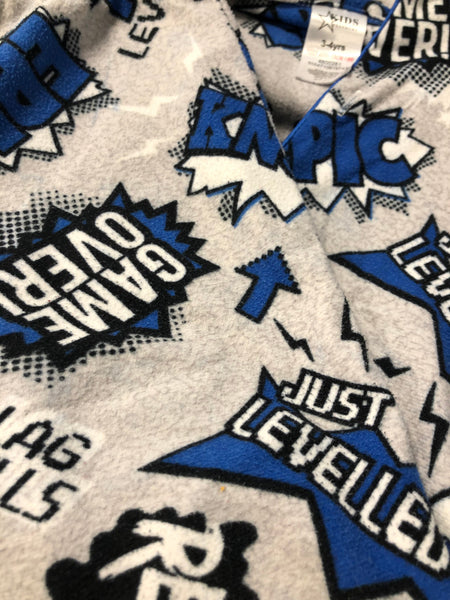 Peacocks Boys Cartoon Slogan Print Soft Fleece L S Pyjamas Boys