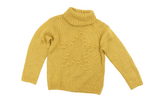 F&F Mustard Yellow Soft Knit Roll Neck Star Jumper - Girls 8-9yrs