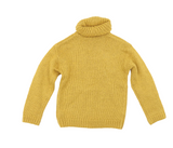 F&F Mustard Yellow Soft Knit Roll Neck Star Jumper - Girls 8-9yrs