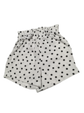 George Black & White Polka Dot Jersey Bow Shorts - Girls 2-3yrs