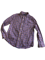 Ralph Lauren Polo Boys Designer Small Multi Checked L/S Oxford Shirt - Boys 4yrs