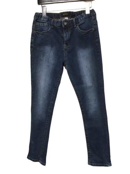 River Island Dark Blue Slim Fit Jeans with Adjustable Waist - Boys 11yrs
