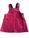 Nutmeg Hot Pink Corduroy Dungaree Dress - Girls 12-18m