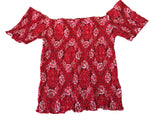 New Look 915 Generation Red Ruched Gypsy Style Top - Girls 14-15yrs