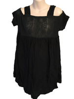 Asos Maternity Black Cold Shoulder Summer Crochet Dress - Size Maternity UK 10