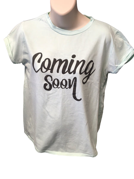 Want That Trend Coming Soon S/S T-Shirt Green - Size Maternity S UK 8-10