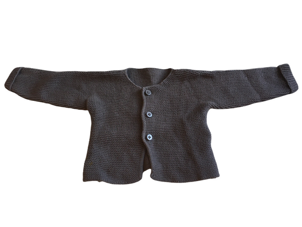 M&S Grey Charcoal Unisex Baby Medium Knit Cardigan - Unisex 0-1m