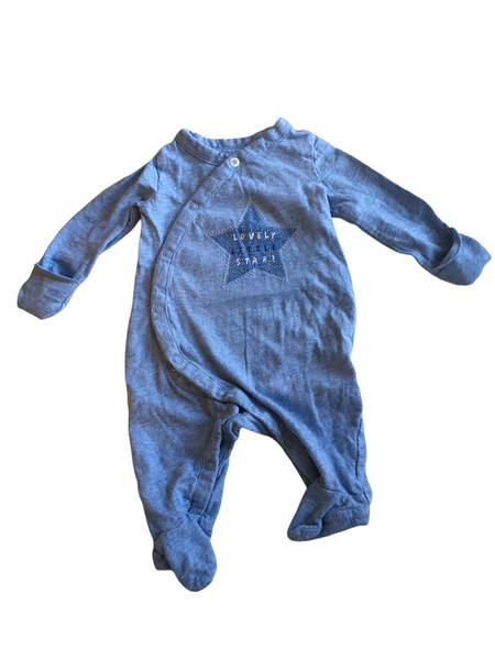 Mothercare Sleepsuit with Blue Lovely Little Star Design - Boys 0-1m