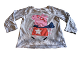 Next Peppa Pig Super Hero Striped L/S Top - Playwear - Girls 12-18m
