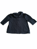 Nutmeg Navy Polkadot Peter Pan Collar Top - Girls Newborn