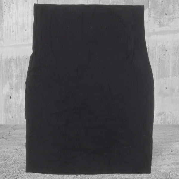 Seraphine Classic Black Soft Jersey Stretch Pencil Skirt - Size Maternity M UK 10-12