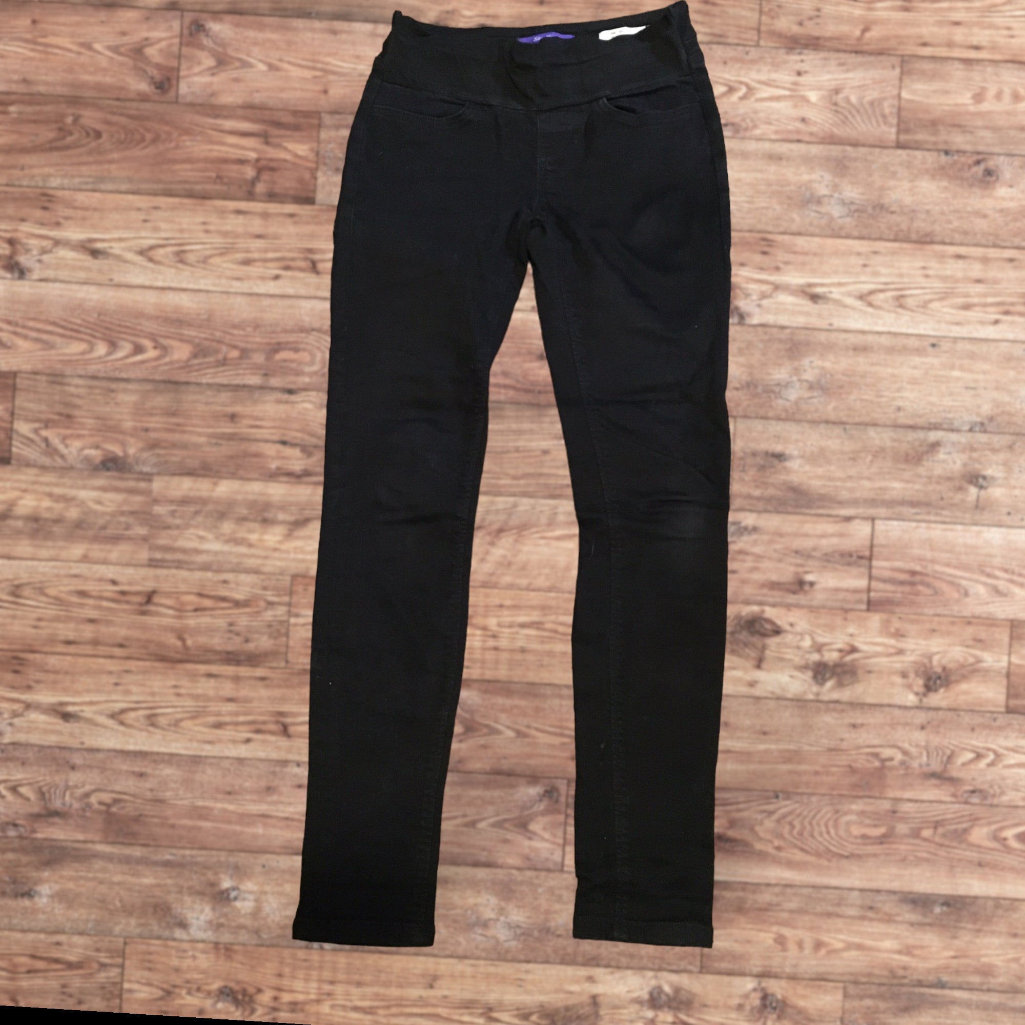 Seraphine Maternity Black Skinny Jeans Under Bump Stretch Style Size Growth Spurtz