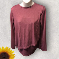 Shein Maternity Red L/S Lift Up Nursing Top - Size Maternity M UK 12-14
