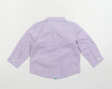 Brand New Ted Baker Boys Lilac Purple Geometric Print L/S Shirt - Boys 12-18m