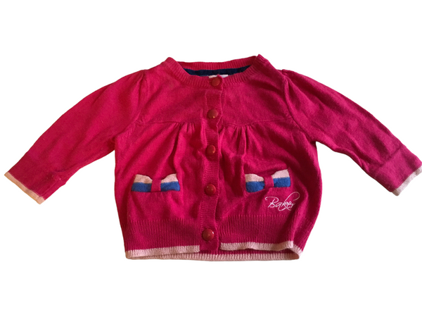 Baker Baby by Ted Baker Fuschia Pink Soft Bow Cardigan - Girls 0-3m