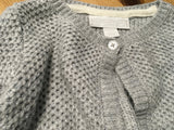 The Little White Company Silver Sparkle Soft Knit Cardigan - Girls 0-3m