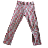 George Grey & Pink Floral Stretch Leggings - Playwear - Girls 2-3yrs