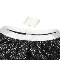 Brand New Tu Girls Black & Silver Netted Tutu Party Skirt - Girls 4yrs