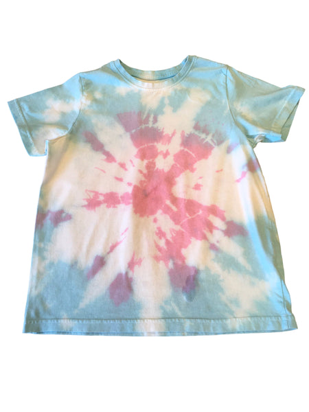 Tu Pastel Blue & Pink Tie Dye Print T-Shirt - Unisex 9yrs