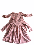 John Lewis Twin Girls Pink L/S Hedgehog Dress Bundle - Girls 12-18m