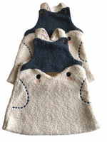 F&F Twin Girls Bundle of 2 Knitted Penguin Pinafore Dresses - Girls 12-18m