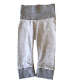 H&M Conscious Organic Cotton Grey/Black Rib Baby Trousers - Unisex 2-4m