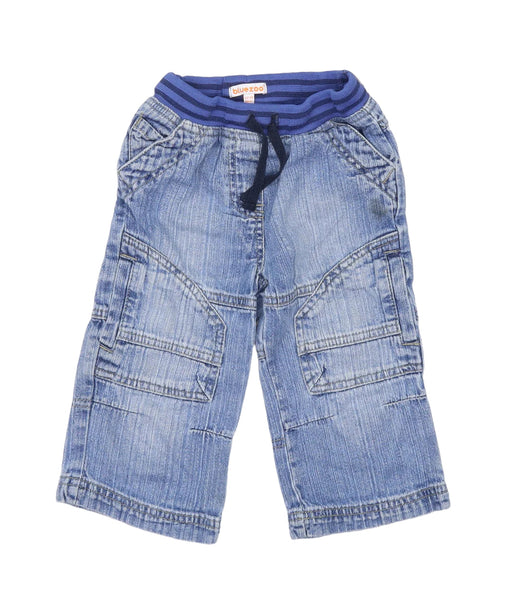 Bluezoo Boys Cargo Jeans Blue with Elasticated Waistband - Boys 12-18m