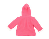 Nutmeg Pink Bee & Butterfly Chunky Knitted Hoodie Jacket - Girls 3-6m
