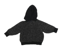 Art Class Boys Black/Grey Chunky Knit Hooded Jumper - Boys 12m