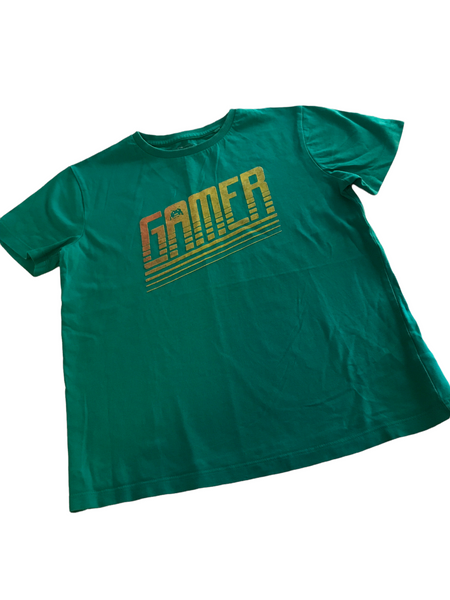 Next Green/Yellow Gamer Motif T-Shirt - Boys 10yrs