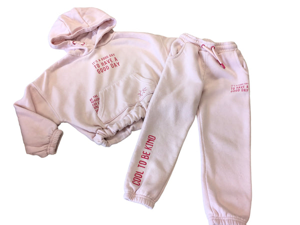 Primark Pink Happiness/Kindness Hoodie Tracksuit Playwear