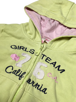 Primark Yellow Girls Team Zip Up Hoodie Jumper - Girls 2-3yrs