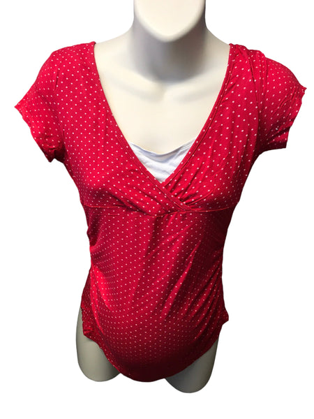 Red herring maternity dress top