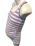 Papaya Maternity Colourful Striped Vest Top - Size Maternity UK 10