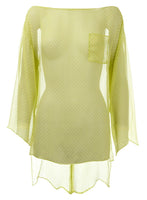 Brand New Vanessa Knox of Isabella Oliver 100% Silk Yellow Viveca Spotty Blouse - Size Maternity L