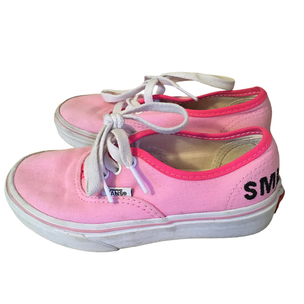 Vans Pink Authentic Girls Low Top Pumps Trainers Lace Up - Girls Size UK 12 EUR 30