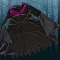 Black & Purple Ladies Halloween Witch Costume - Ladies Size Medium