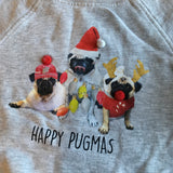 Next Happy Pugmas Unisex Grey Festive Christmas Jumper - Unisex 3yrs