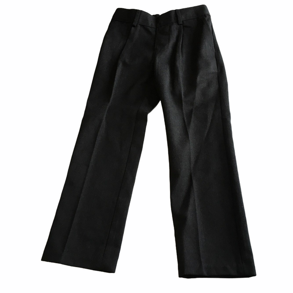 Brand New Charcoal Dark Grey Boys School Trousers with adjustable waist - Boys 5-6yrs