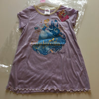 Brand New Disney Princess Cinderella Countdown to Midnight Official Girls Purple Nightshirt - Girls 2-3yrs