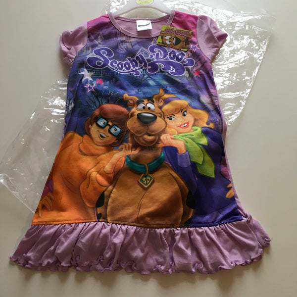 Brand New Scooby Doo Official Girls Purple Nightie Nightdress - Girls 3-4yrs