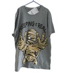Brand New Creeping It Real Halloween Mummy Grey T-Shirt - Boys 11-12yrs