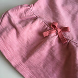 Next Jersey l/s Dusky Pink Dress with Bow - Girls 3-6m
