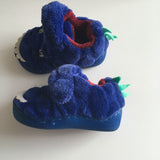 Blue Dinosaur Boys Soft Slippers Shoes - Infant UK 3