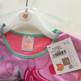 Brand New 44 Cats Official Girls Pink & Green Purrfect L/S Pyjamas - Girls 3-4yrs