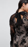 Brand New Asos Maternity High Neck Black Lace Mini Party Evening Dress - Size Maternity UK 6