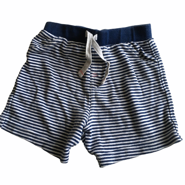 M&Co Navy Stripe Stretch Jersey Shorts - Boys 3-6m