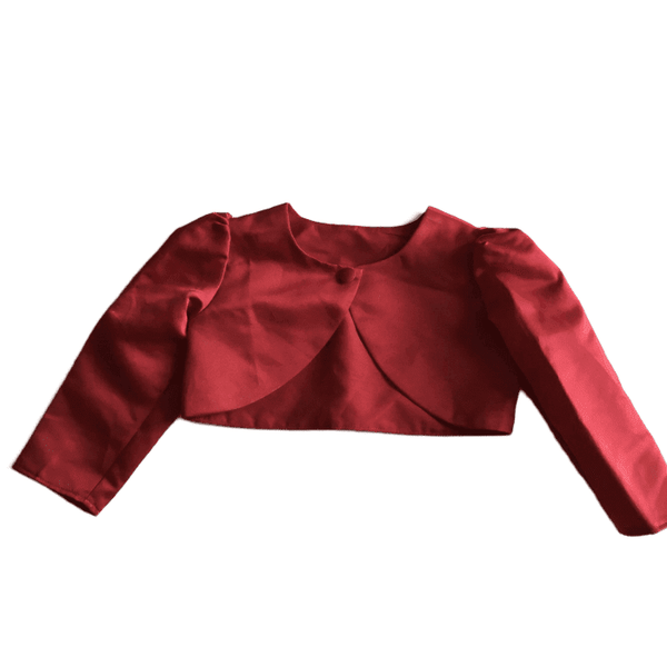 Red Satin Girls Bolero Jacket Girls 18 24m Growth Spurtz