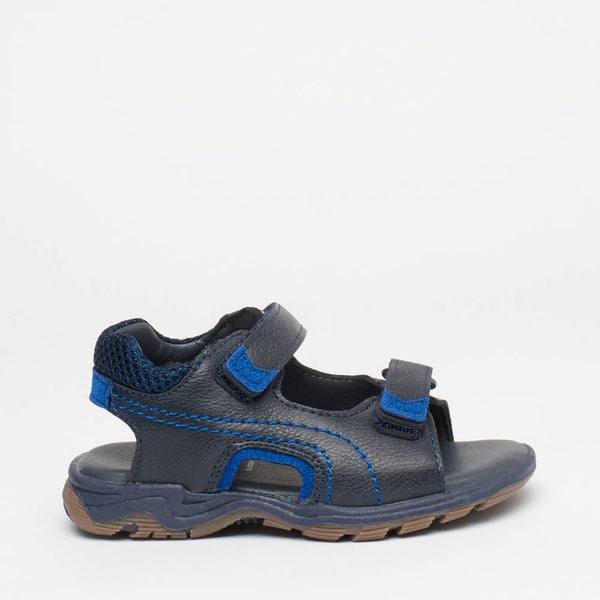  Bluezoo Boys Navy Blue 'Action' Open Sandals with Velcro Fastening