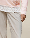 Brand New Dorothy Perkins Blush Pink Lace L/S Top - Size Maternity UK 14 / UK 16